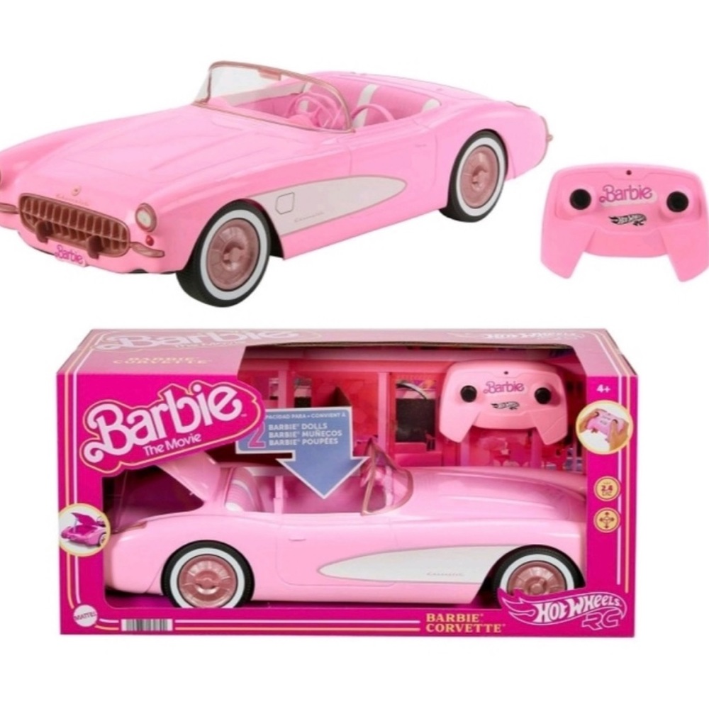 LAST ONE💕MUST FOR BARBIE LOVERS!! Barbie Hot Wheels Remote Control Corvette!NIB - Picture 5 of 7